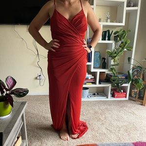 Azazie Rust A6 bridesmaids dress